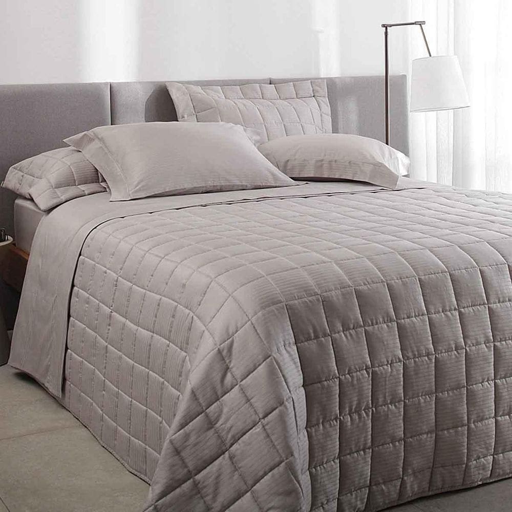 Jogo Cama Queen 300 Fios Damask Stripes Kaki Buddemeyer