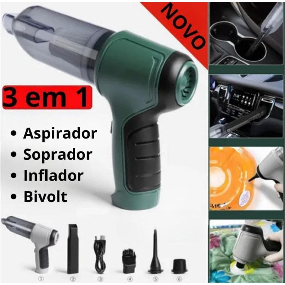 Mini Poder : Aspirador De Pó 3 Em 1 Portátil Com .