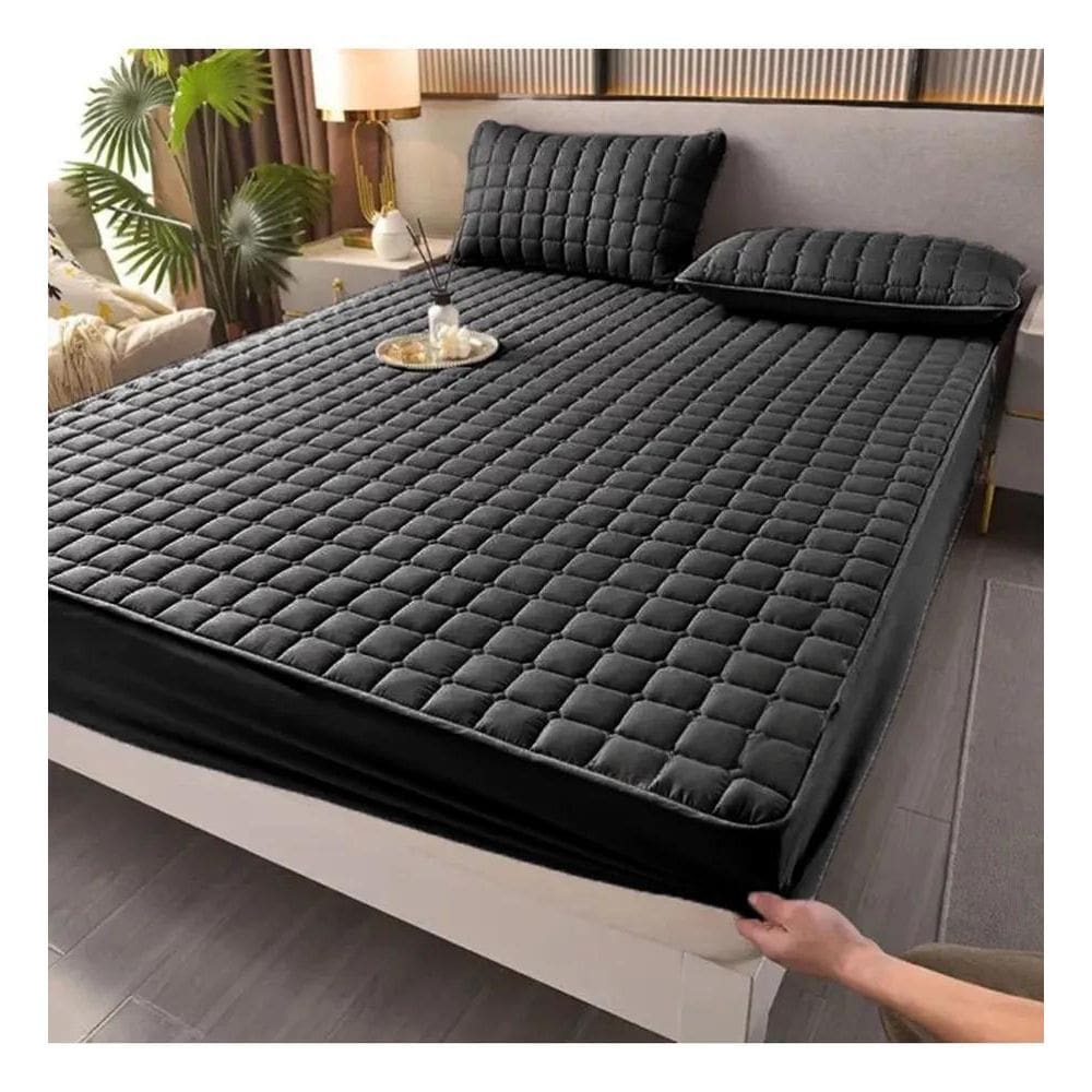 3X Capa Para Colchão Impermeavel Casal Matelado Com Elastico