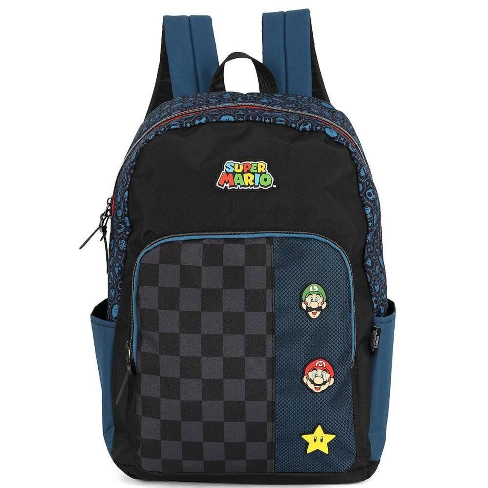 Mochila de Costas Luxcel Super Mário Bros Patch Azul