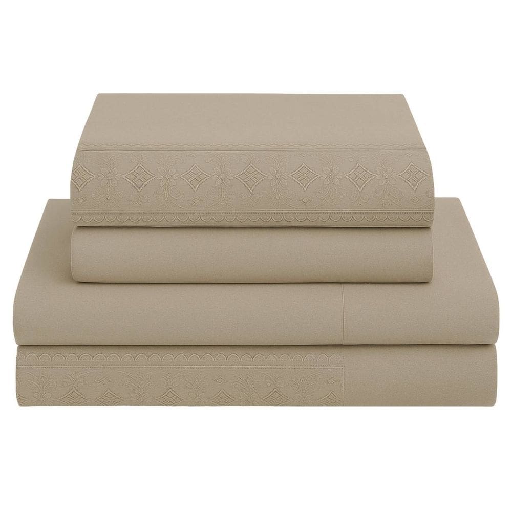 Jogo Cama King 4 Peças Bordado Inglês Exclusive Toque Acetinado Admirare