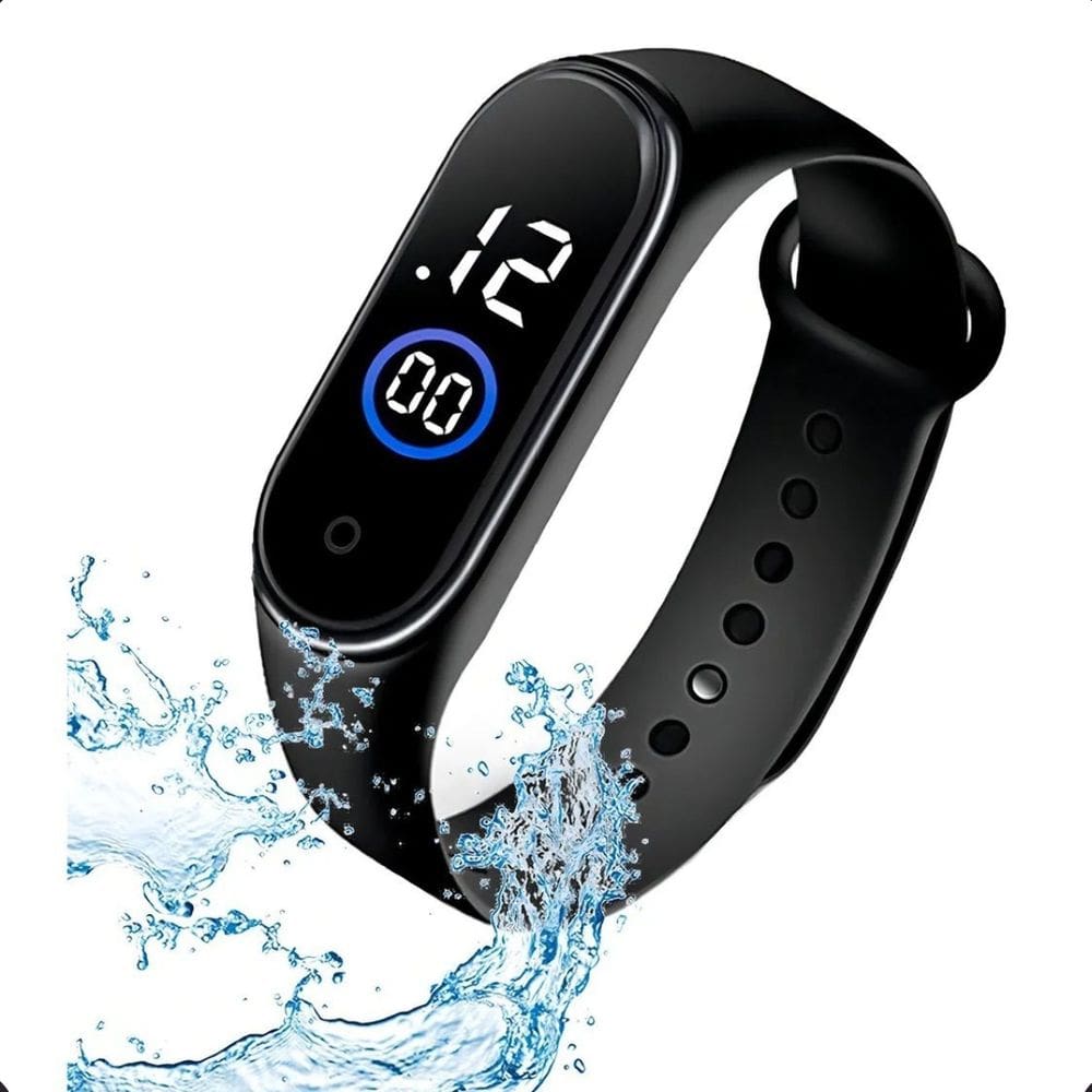 Relógio Esportivo Unissex LED Digital à Prova d’Água