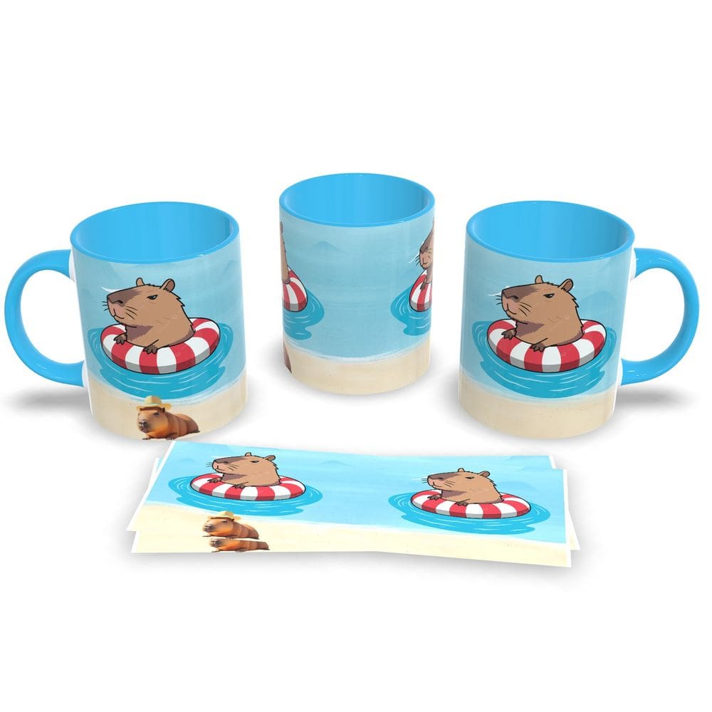 Caneca Personalizada com Estampa de Capivara – 325ml Porcelana Premium