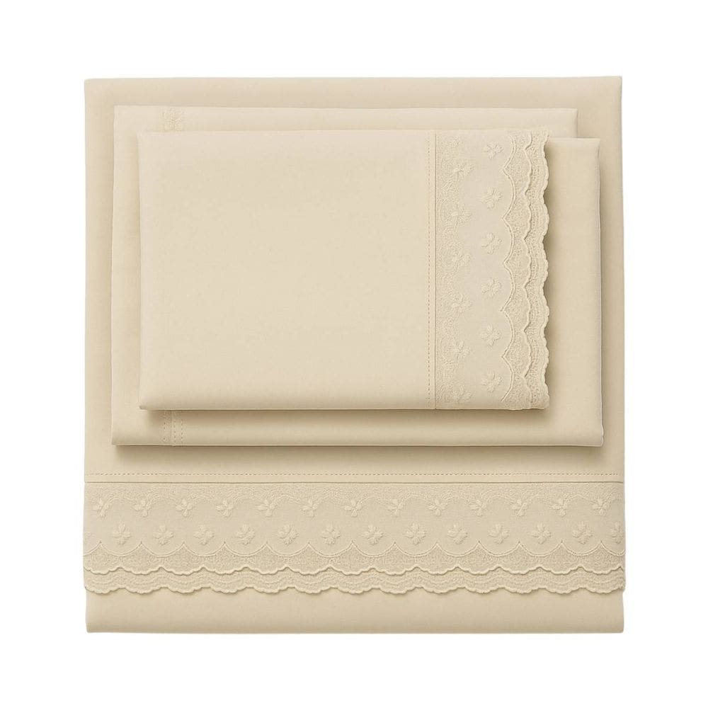 Jogo Cama Queen 4 Peças Bordado Inglês Exclusive Toque Acetinado Admirare