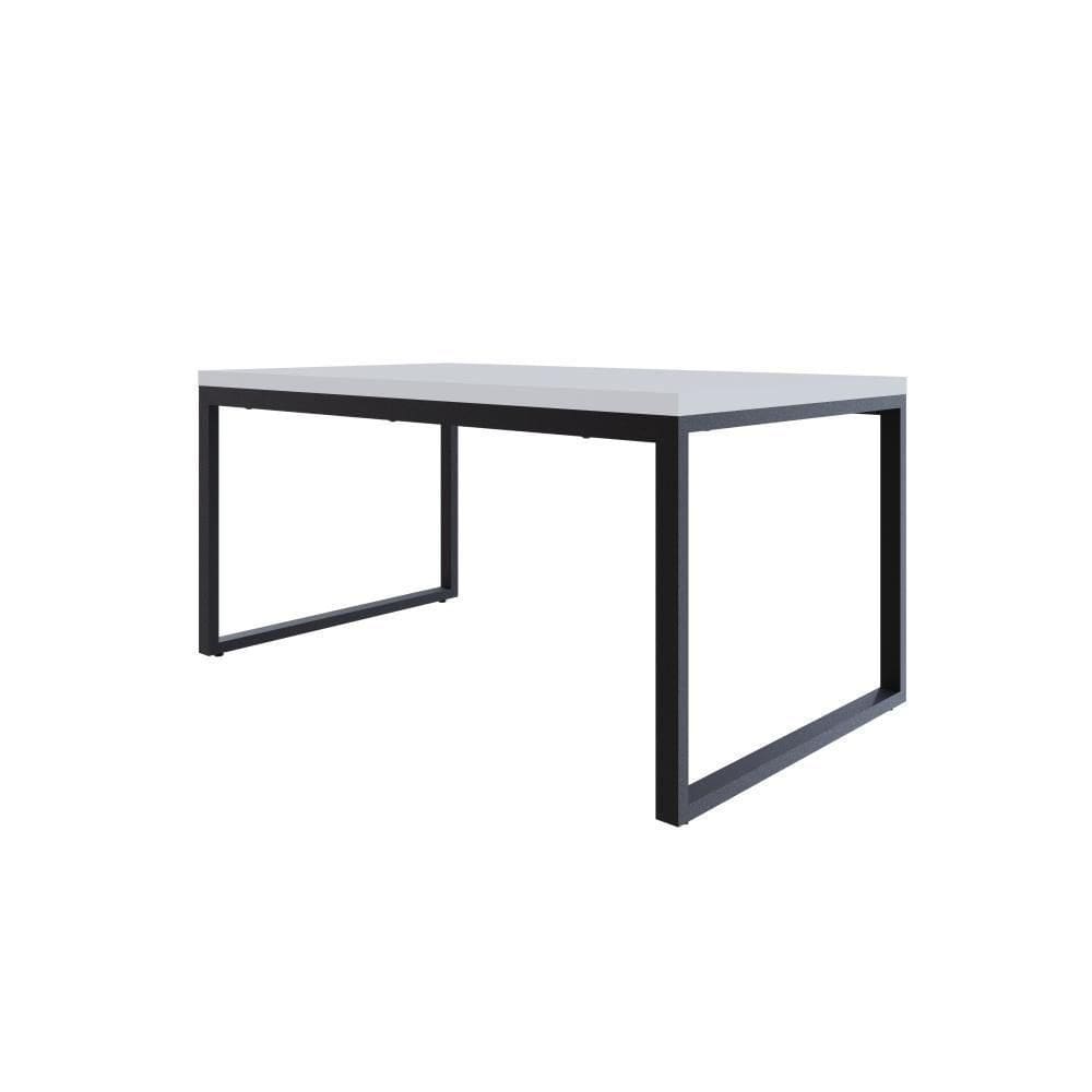 Mesa De Jantar Yon 160 X 90 X 76 Cm Branco Tx/ Branco Tx/