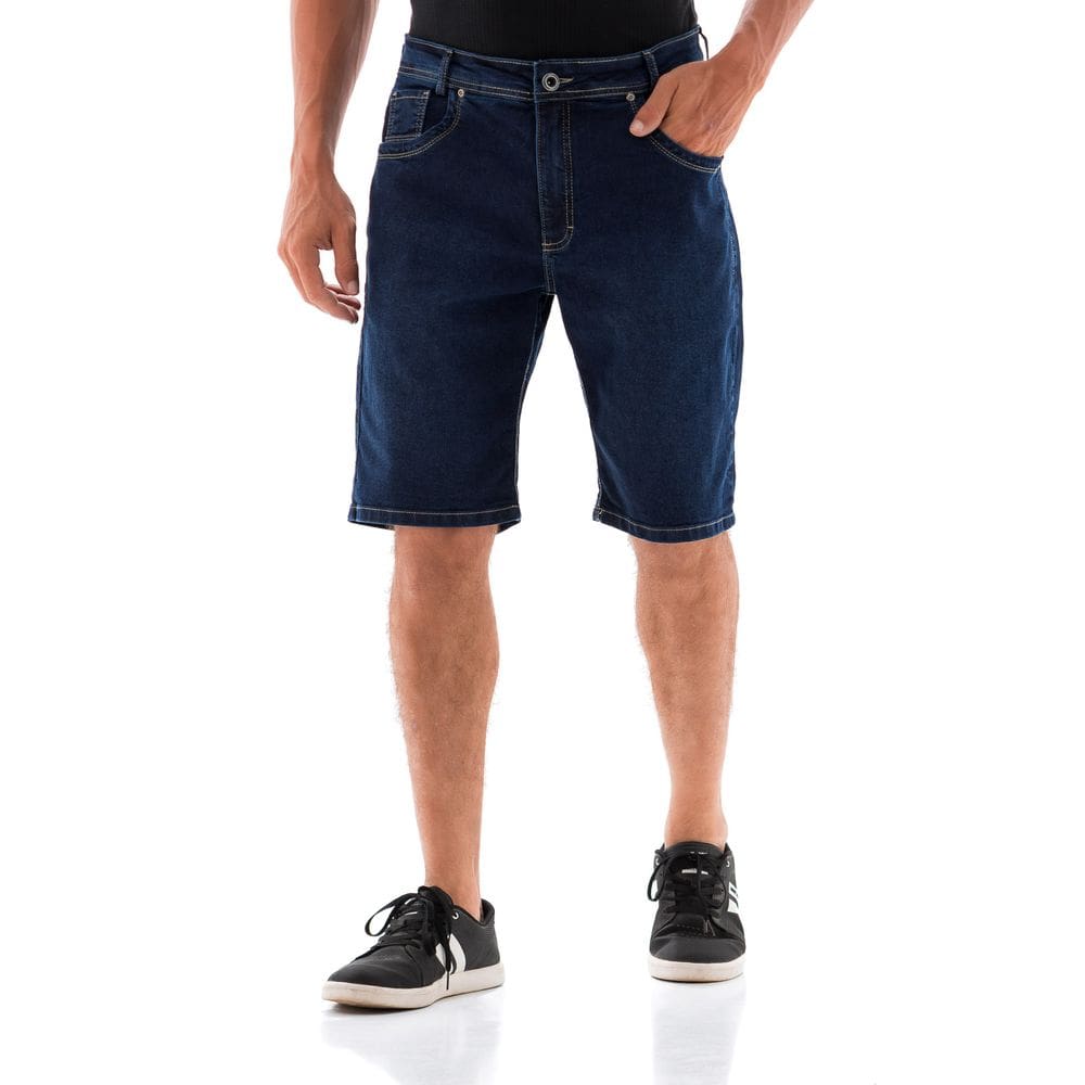 Bermuda Jeans Masculina Confort Bordado