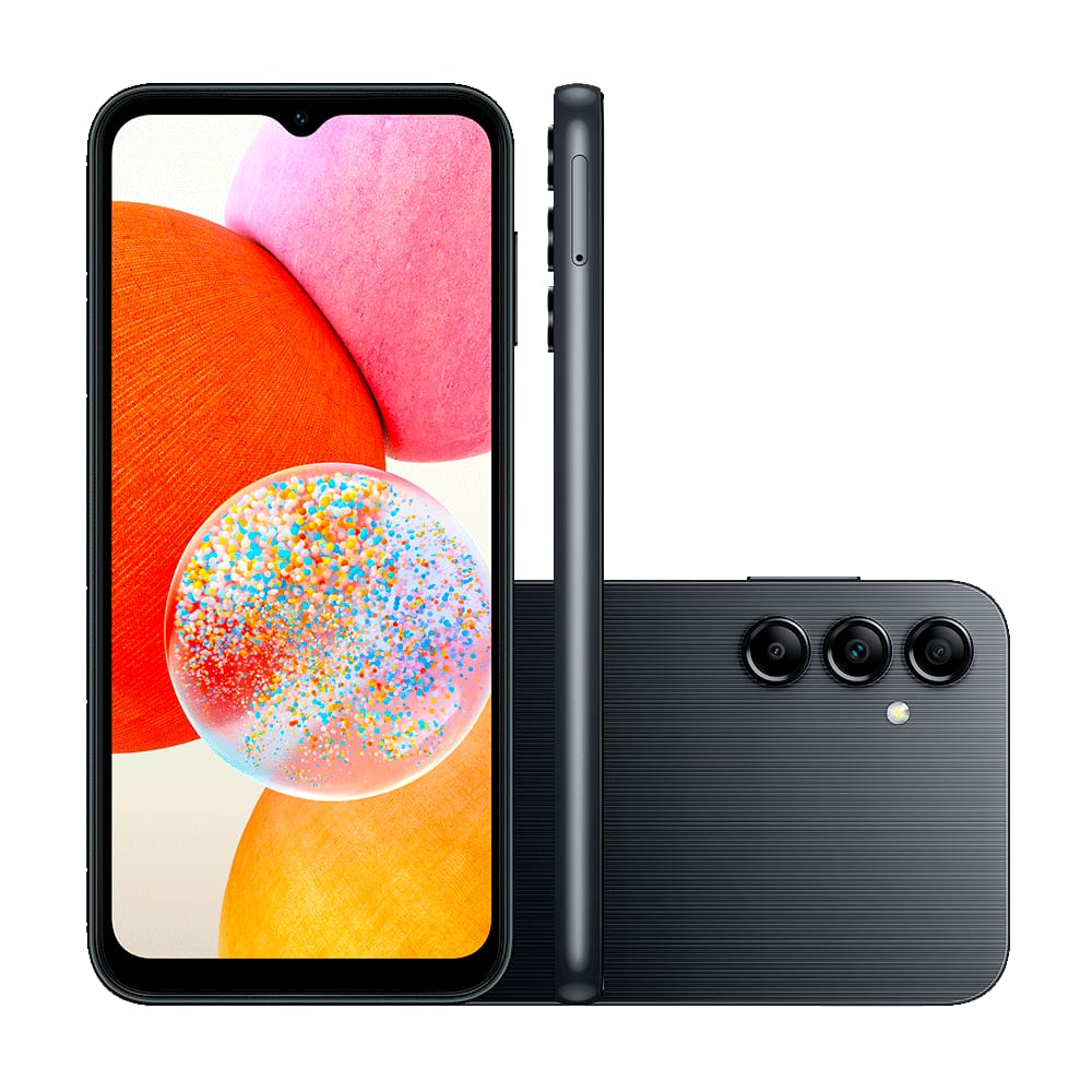 Smartphone Samsung Galaxy A14 4G 64GB Tela 6.6 Dual Chip 4GB RAM Câm.Tripla+Selfie 13MP