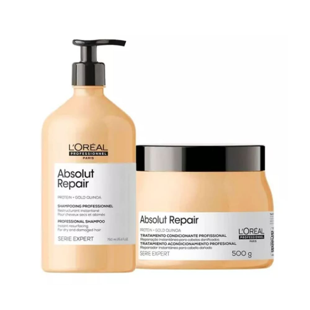 Kit L`oréal Absolut Repair - Shampoo 750ml + Máscara 500ml