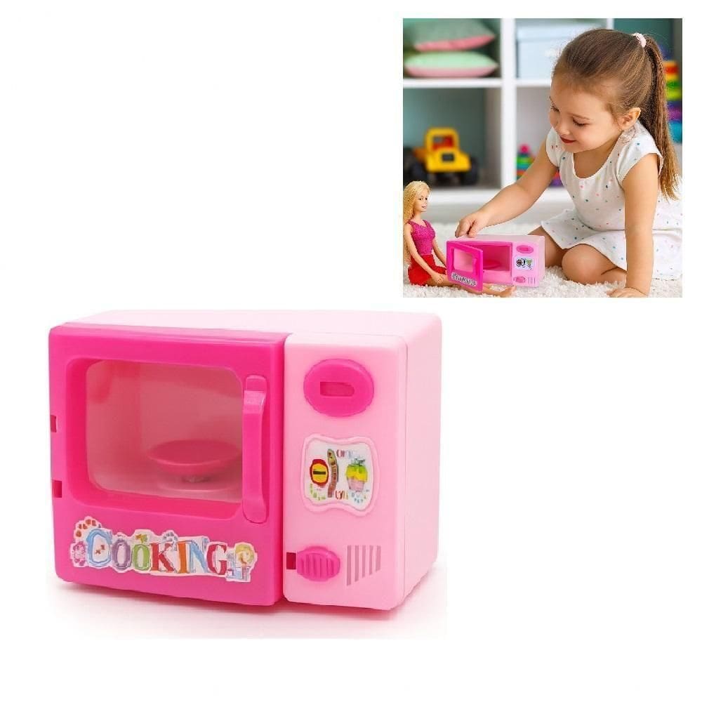 Mini Microondas Infantil Cozinha Brinquedo Forno Didatico Para Criança Boneca