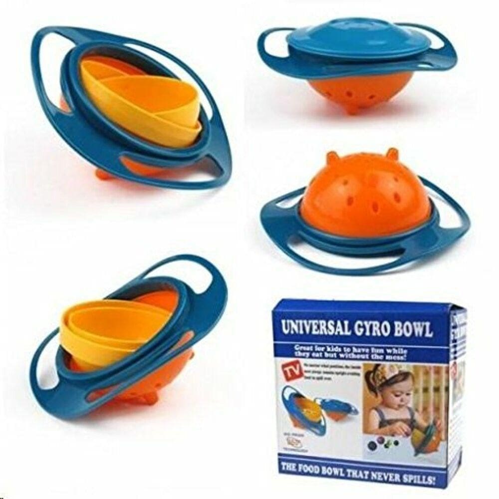 Prato Giratorio Tigela Infantil Pratinho Magico Não Derrama A Comida Gyro Bowl 360 Pratinho Do Bebe