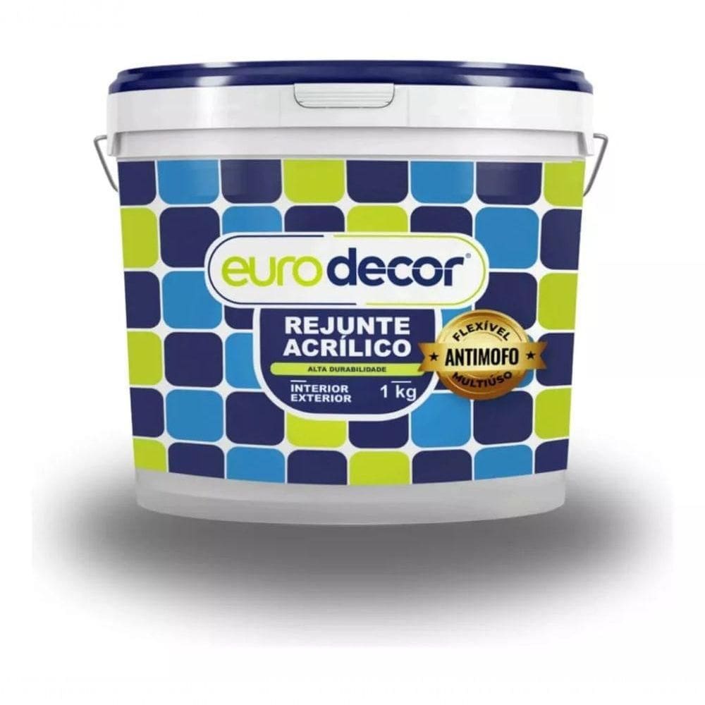 Rejunte P- Construção Eurodecor Rejunte Acrilico Cinza Platina 1kg