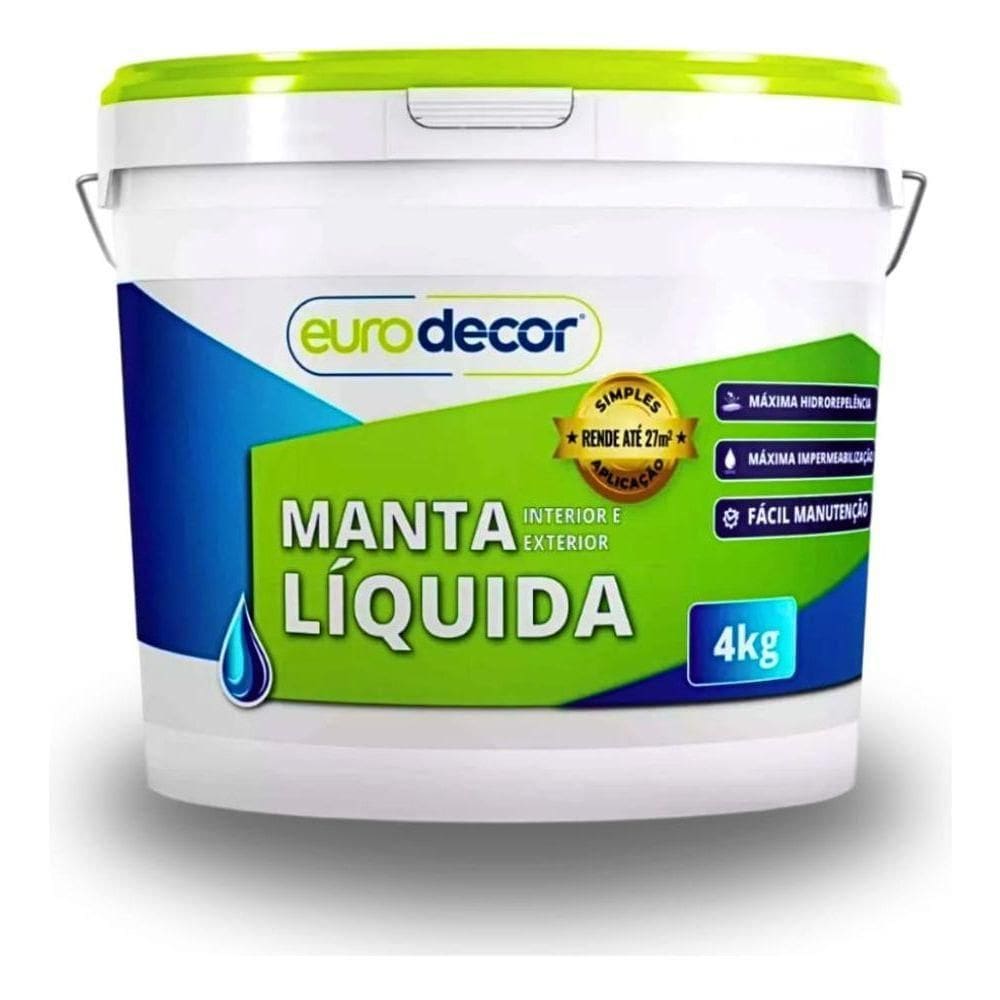 Manta Líquida 3,6kg Contra Infiltração Trincas Fissuras Branco