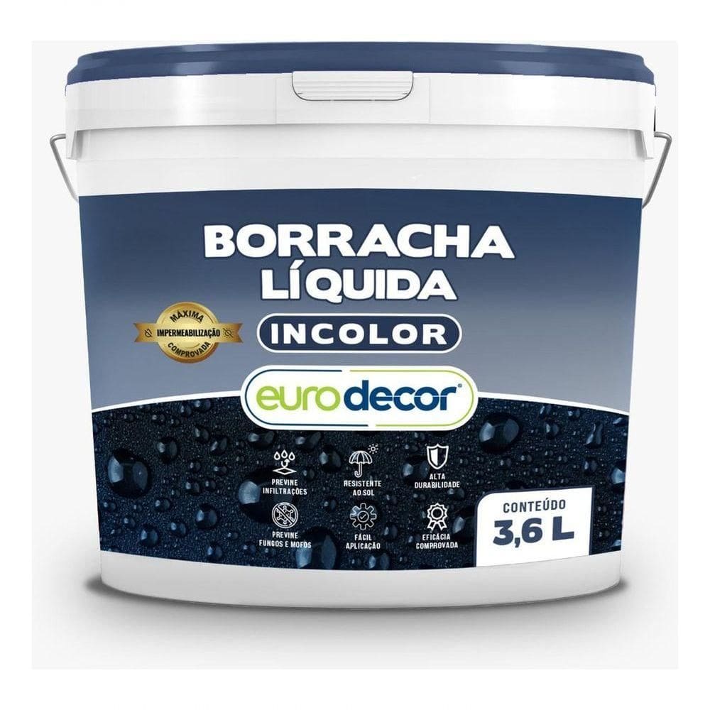 Borracha Liquida Eurodecor 3,6 Litros Incolor