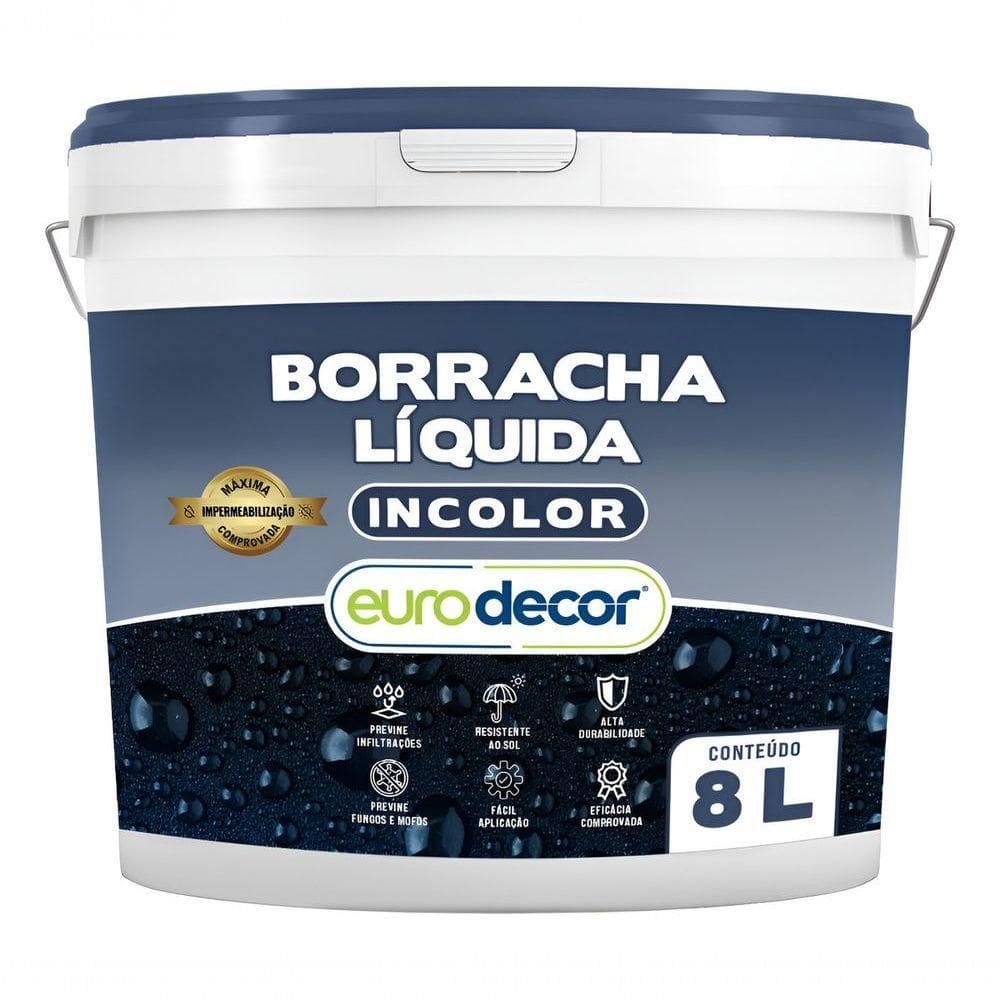 Borracha Liquida Eurodecor 8 Kgs Incolor