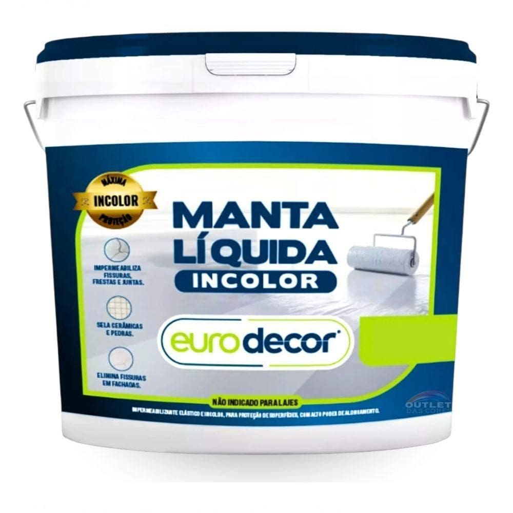 Manta Líquida Transparente 8kg Eurodecor Impermeabilizante