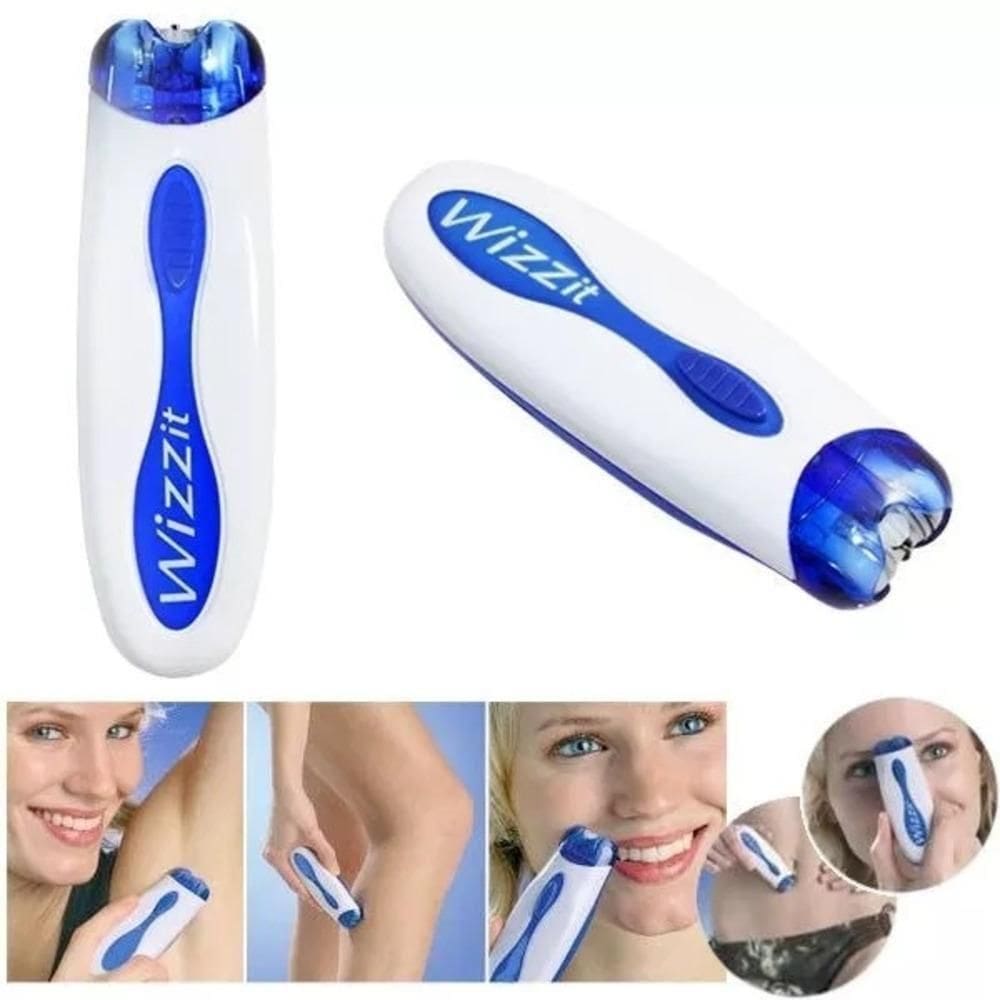Depilador Feminino Aparador De Pelos Facial Rosto E Corpo, Axilas, Pernas E Virilha Sem Fio Eletrico Wizzit