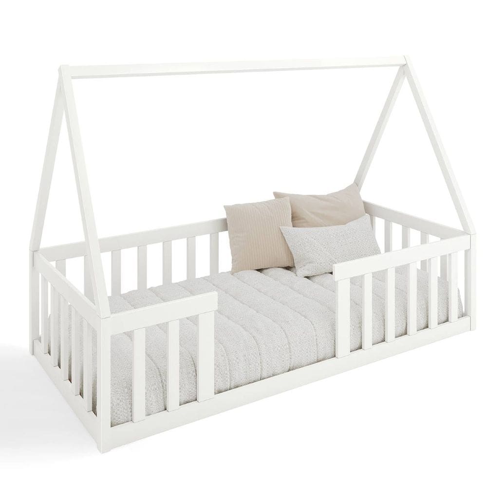 Cama Solteiro Montessoriana Valentina Branco
