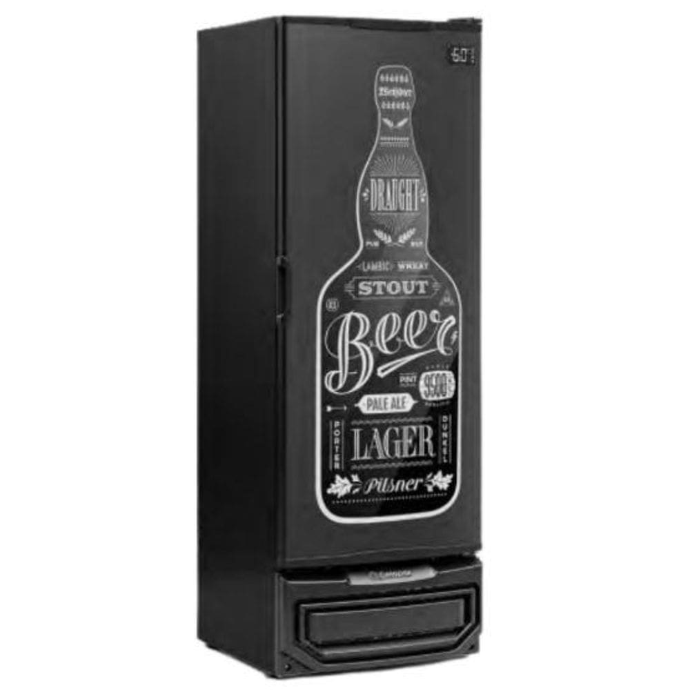 Refrigerador Vertical Cervejeira 410L Porta Cega e Laterais Pretas GCB-40/PR/220V 50-60Hz - Gelopar