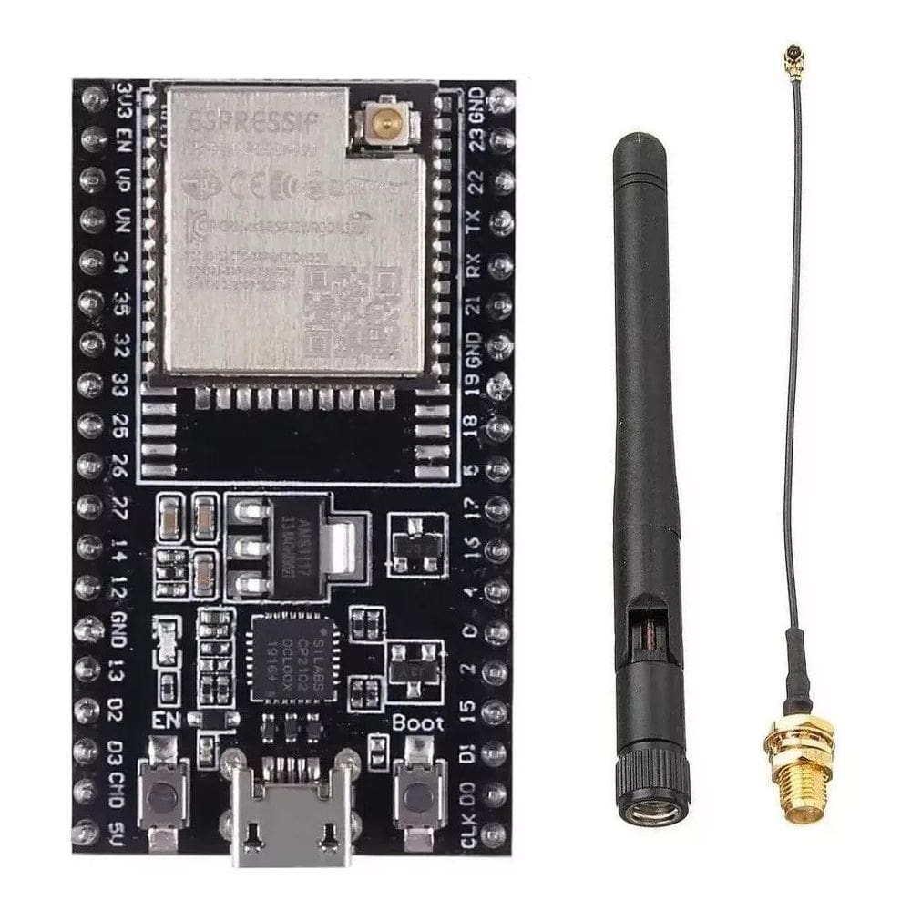 Placa Modulo Esp32-Wroom-32U Cabo & Antena Wifi