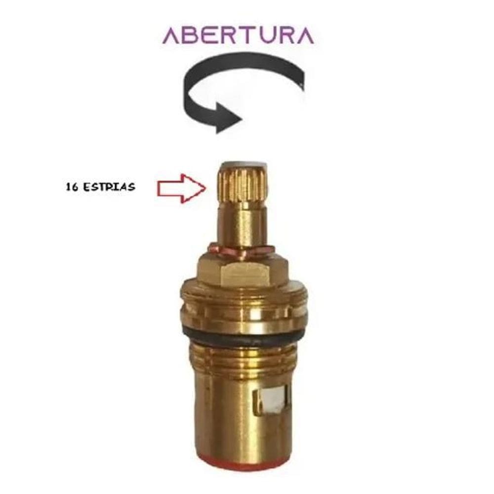 Reparo Cartucho Cerâmico M22 1/4 Volta Direito 16 Estrias