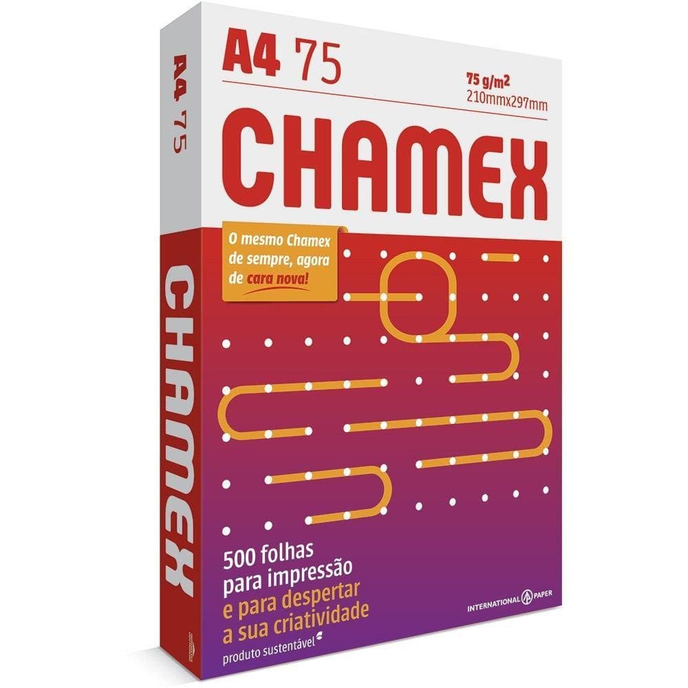 Papel A4 Chamex 75 Gramas 75G 500 Folhas