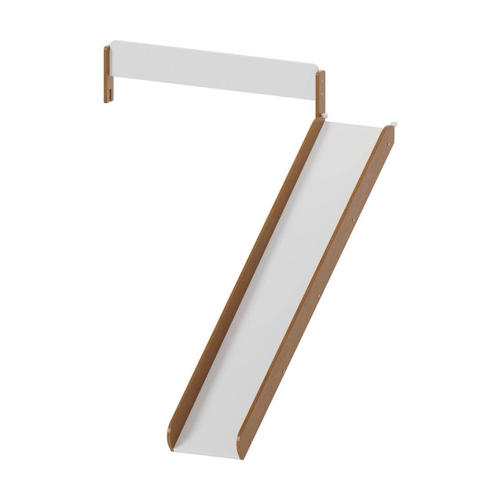 Kit Escorregador com Proteção para Beliche Aria Casatema Madeiraoriginals Nogueira/Branco