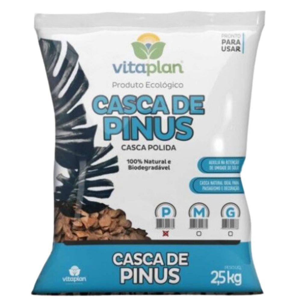 Casca De Pinus Polida P  2,5Kg  Vitaplan
