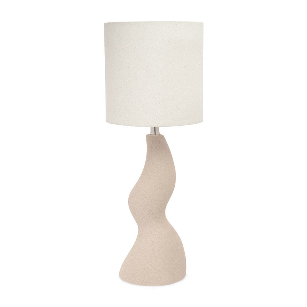 Luminária de Mesa Abajur em Cerâmica e Linho 54cm 1E27 21376 Mart