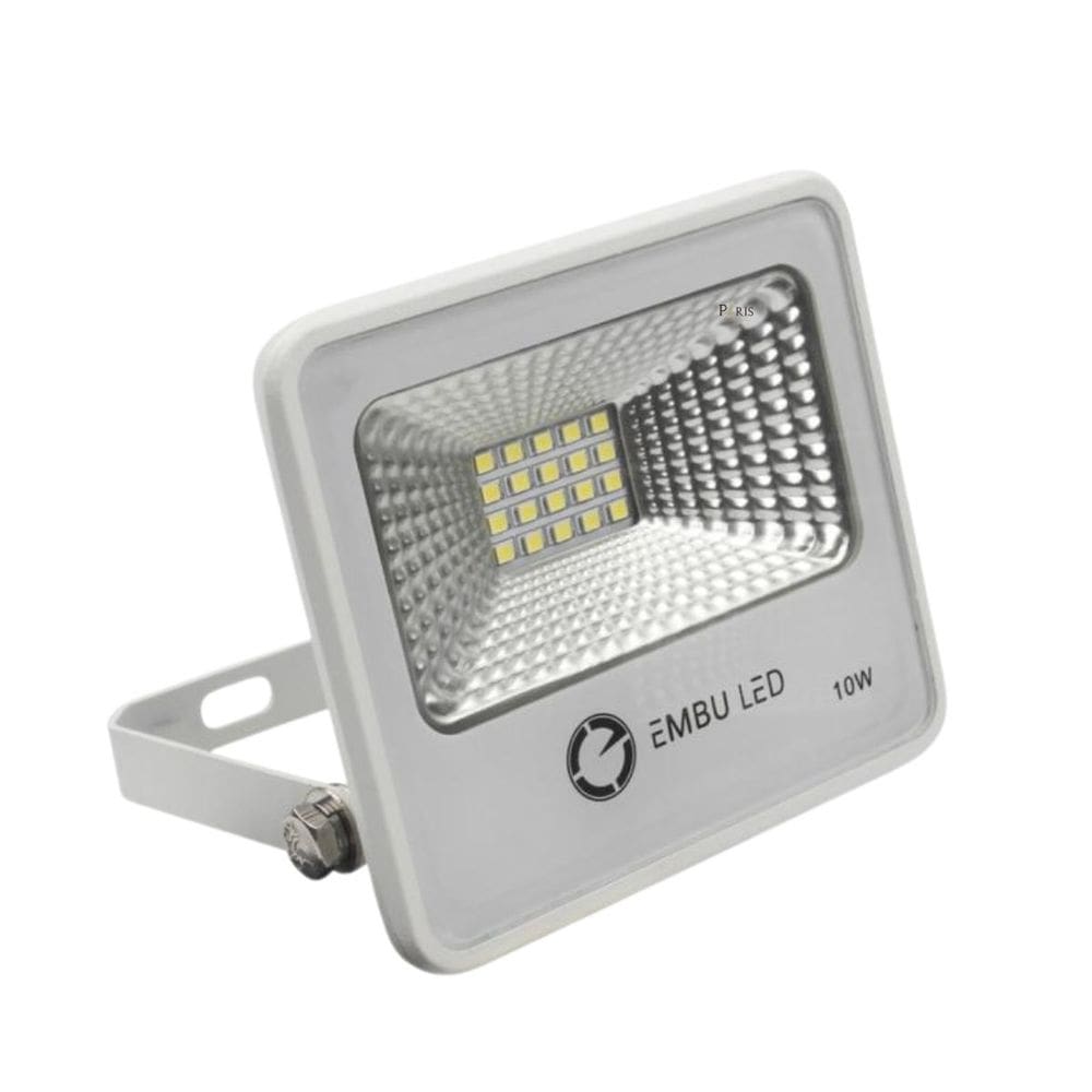 Refletor LED 10W 6000K Slim IP66 Branco Linha Pro Embu Led