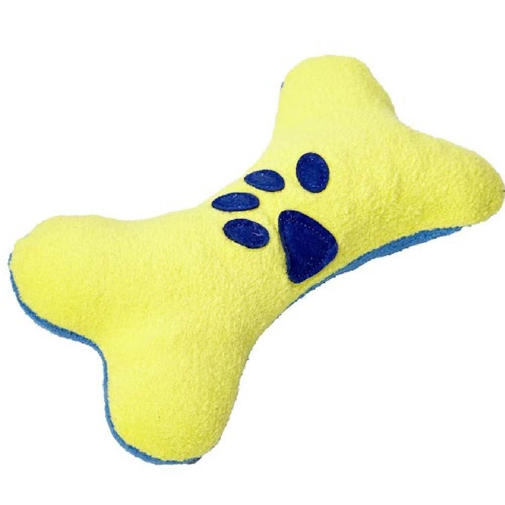 Osso De Pelúcia Para Pets Com Efeito Sonoro - 70155 - Chalesco Osso De Pelúcia Para Pets - 70155 - Chalesco