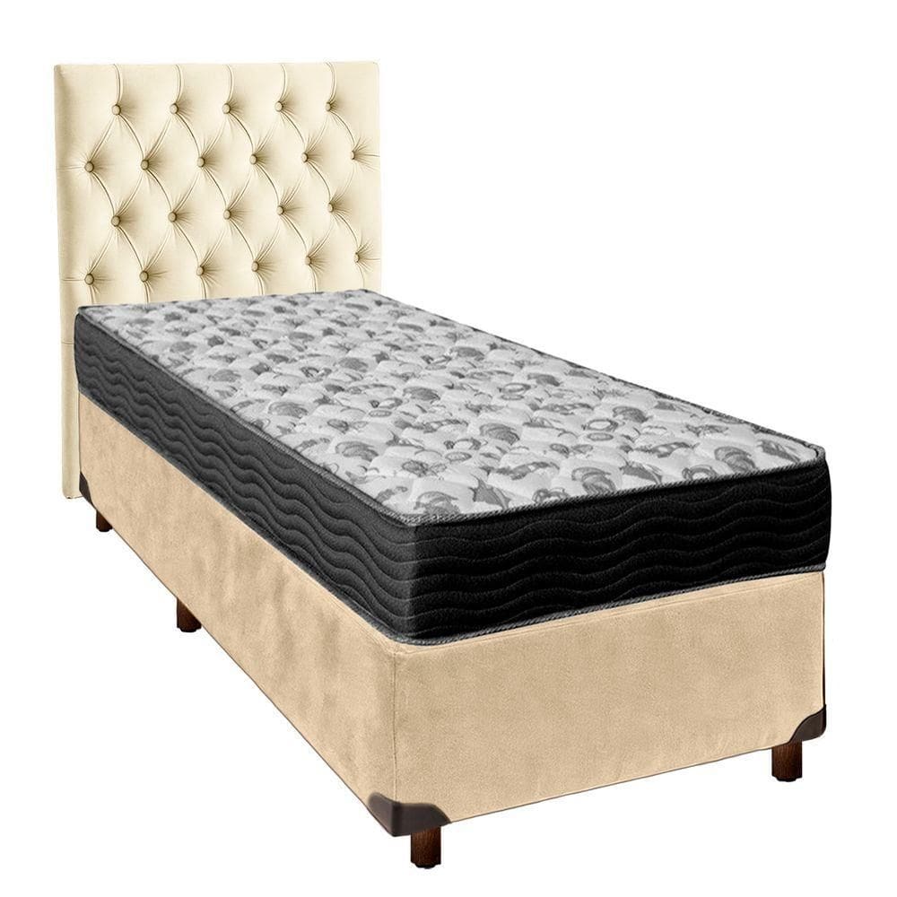 Kit Cama Box + Cabeceira + Colchão Solteiro D33 - Iso100 - Ortobom