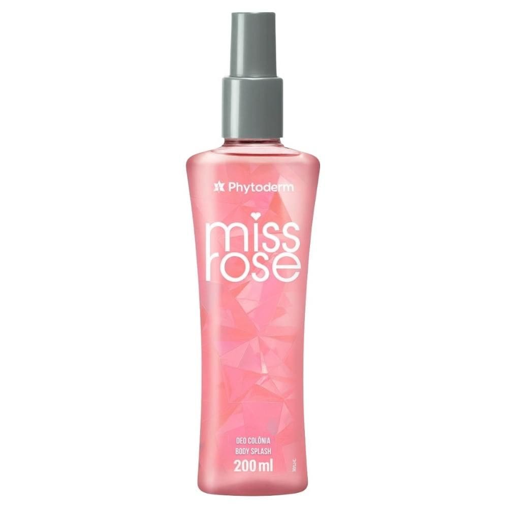 Body Splash Phytoderm Miss Rose Deo Colônia 200ml