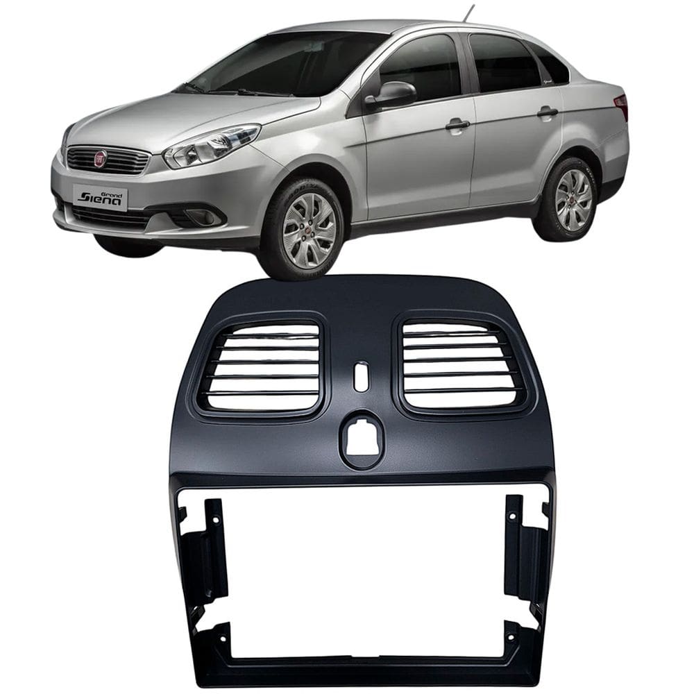 Moldura 9 Polegadas Grand Siena 2012 à 2020 Preta Painel Central Multimidia Expex Epx9ft025 Som