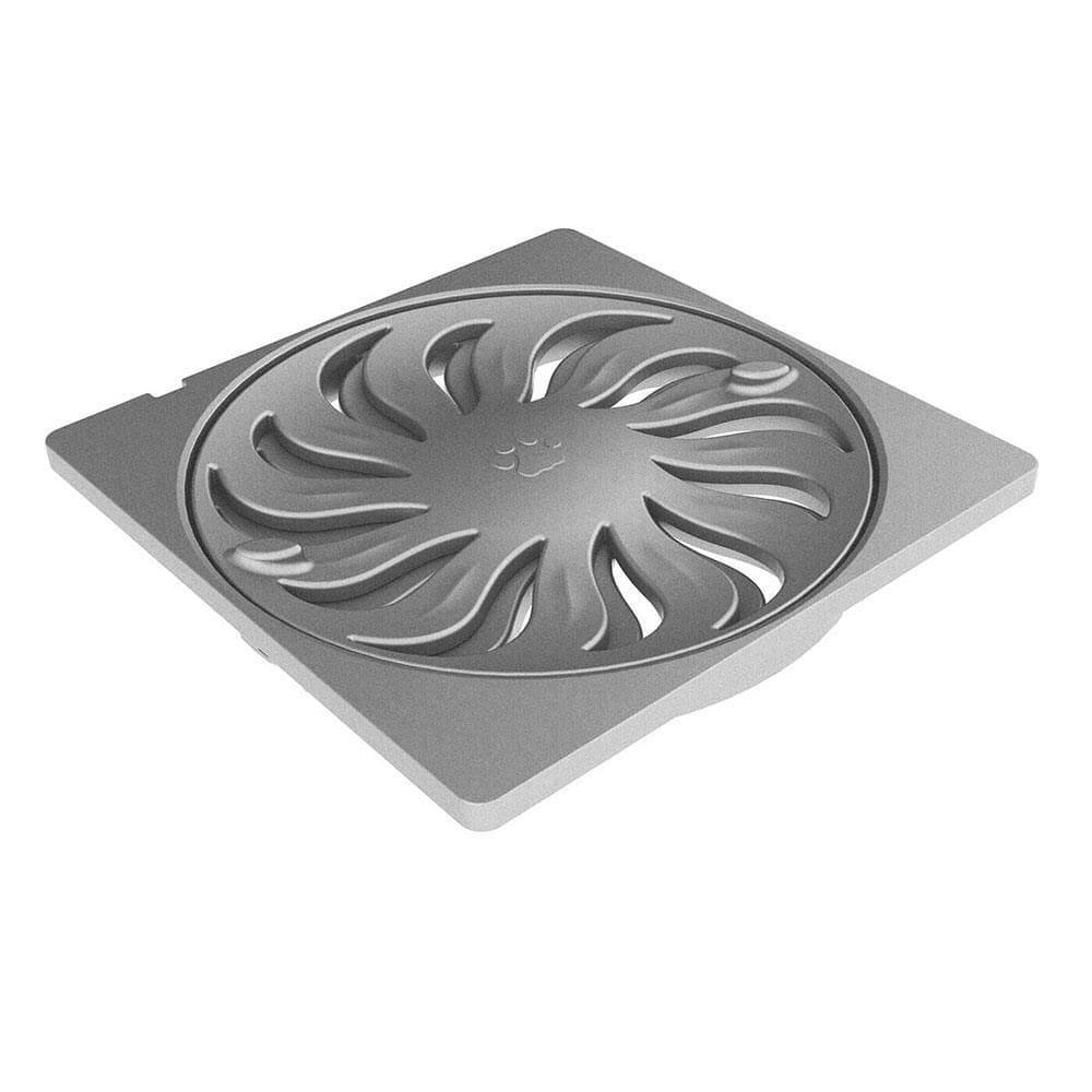 Ralo Grelha Abre e Fecha Quadrada Titânio DN100 - 27501516 - TIGRE