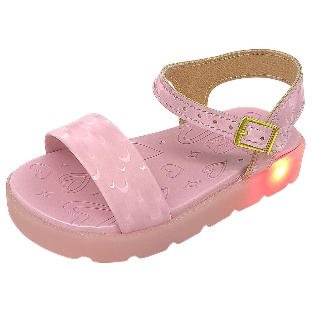 Sandalia Infantil Menina Conforto Led Brilhante Molekinha