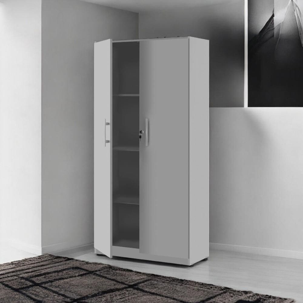 Armário Multiuso 02 Portas Lumiere Cinza