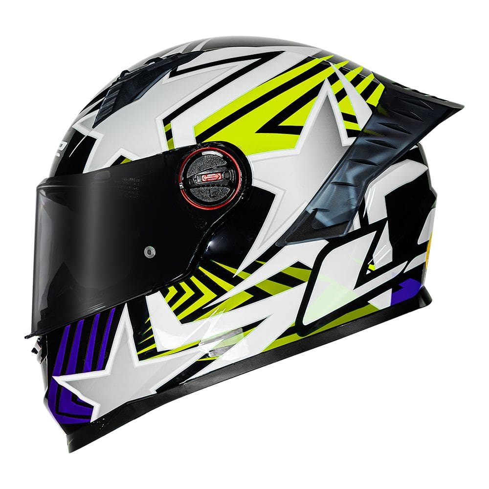 Capacete LS2 FF358 Pro Estellar Preto Azul e Amarelo
