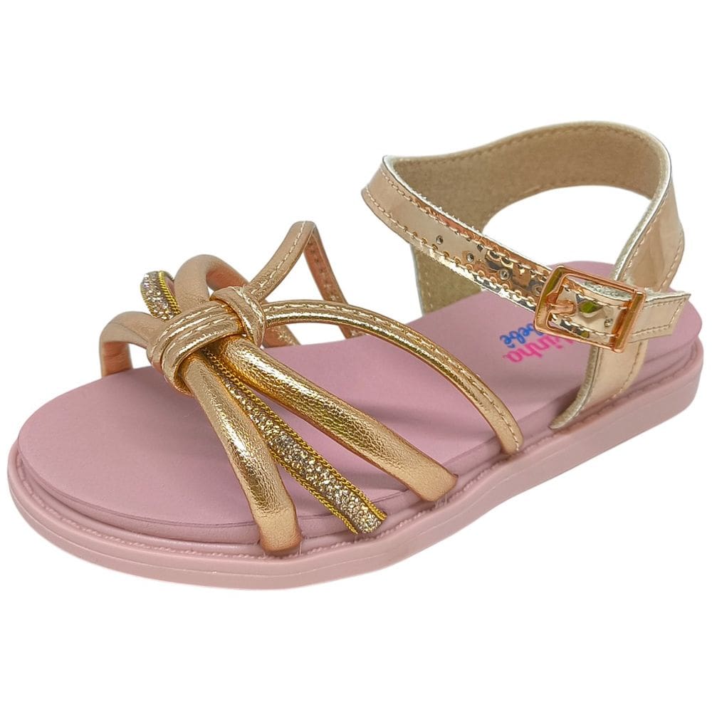 Sandalia Infantil Menina Conforto Estilo Brilhante Molekinha