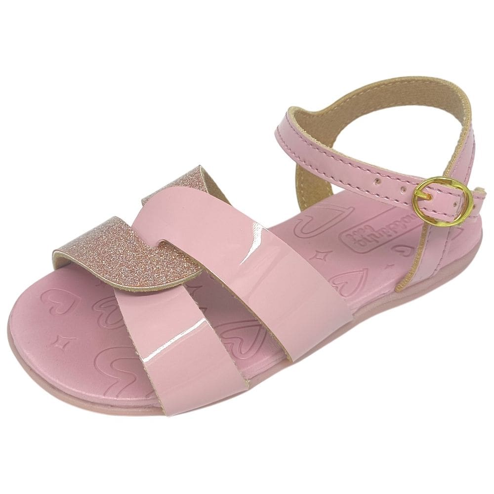 Sandalia Infantil Manina Tiras Resistentes Glitter Molekinha