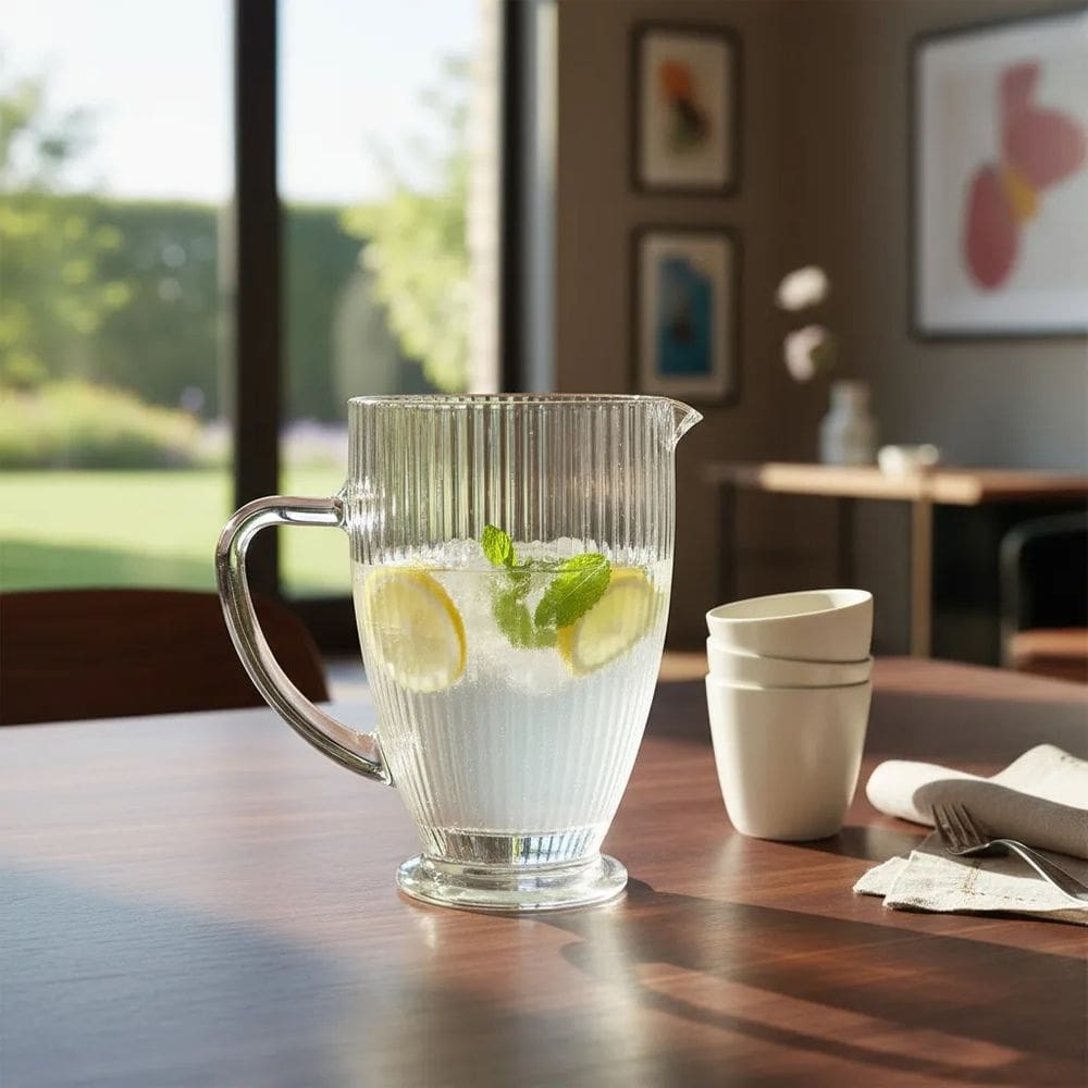 Jarra de Vidro Transparente Versalhes para Água Ou Suco 1370 ml