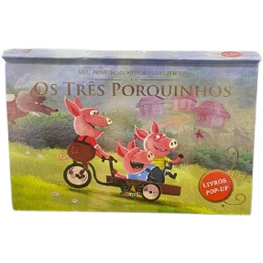 Livro Infantil Ilustrado Pop-up Os Três Porquinhos 10 pág