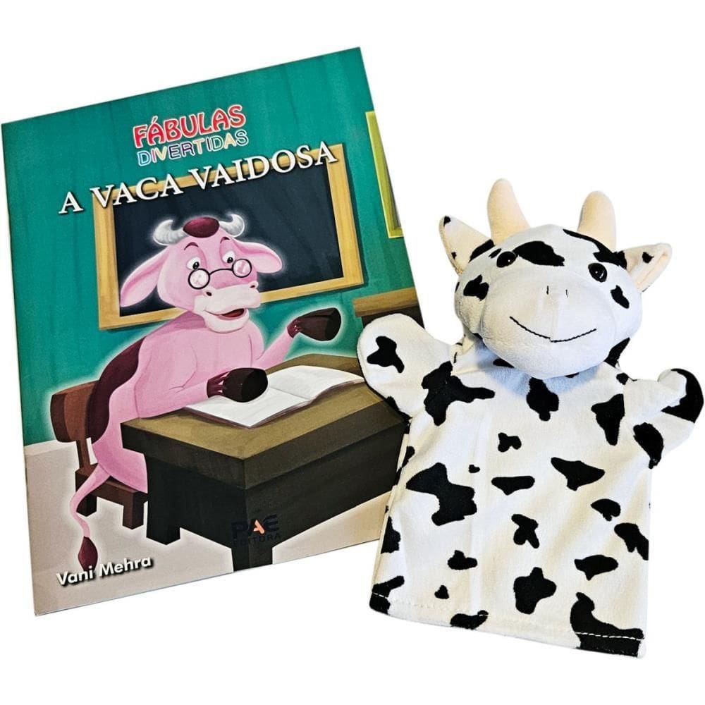 Livro Brinquedo Ilustrado Fantoche A Vaca Vaidosa 16pág