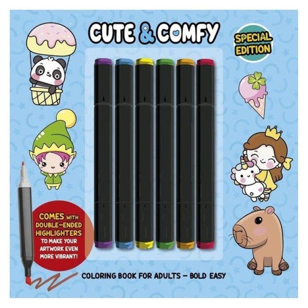Cute & Comfy Coloring Book For Adults - Special Edition - Livro De Colorir Adulto