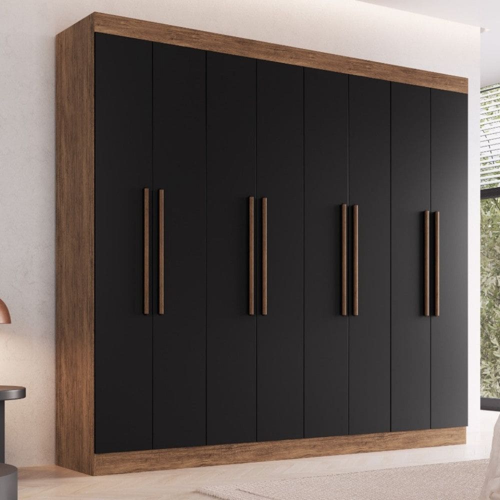 Guarda Roupa Casal 8 Portas 4 Gavetas MDF California Doripel