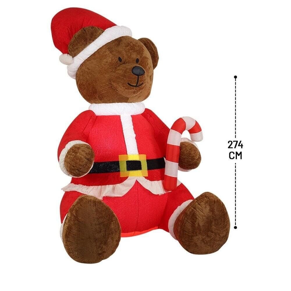 Inflável Urso Inflável 3LED Bivolt 274cm Natal - Tudo em Caixa