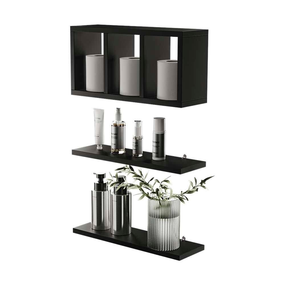 Nichos Prateleiras Decorativas Provença 40cm Preto para Banheiro