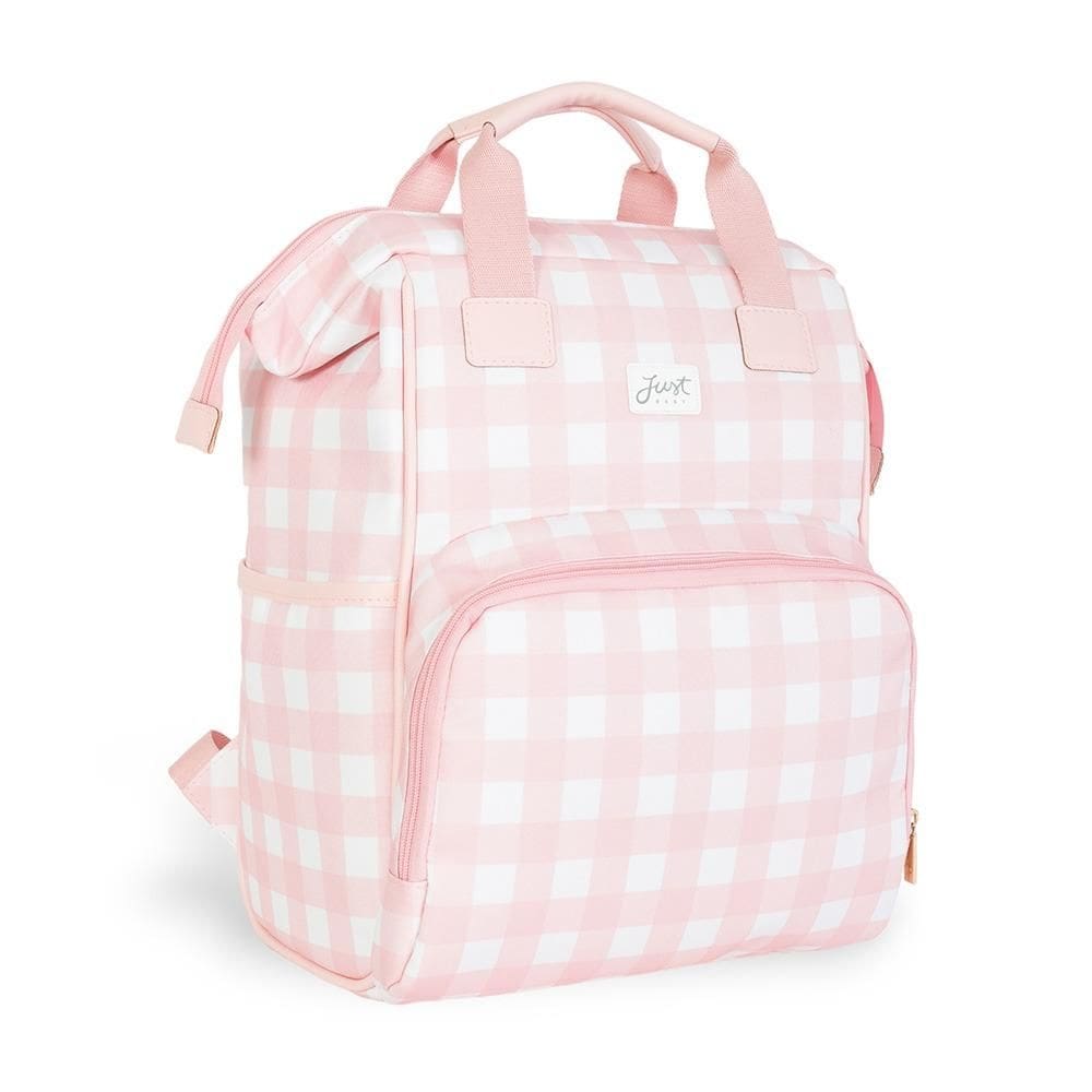 Mochila de Maternidade Just Baby Multifuncional Vichy Rosa