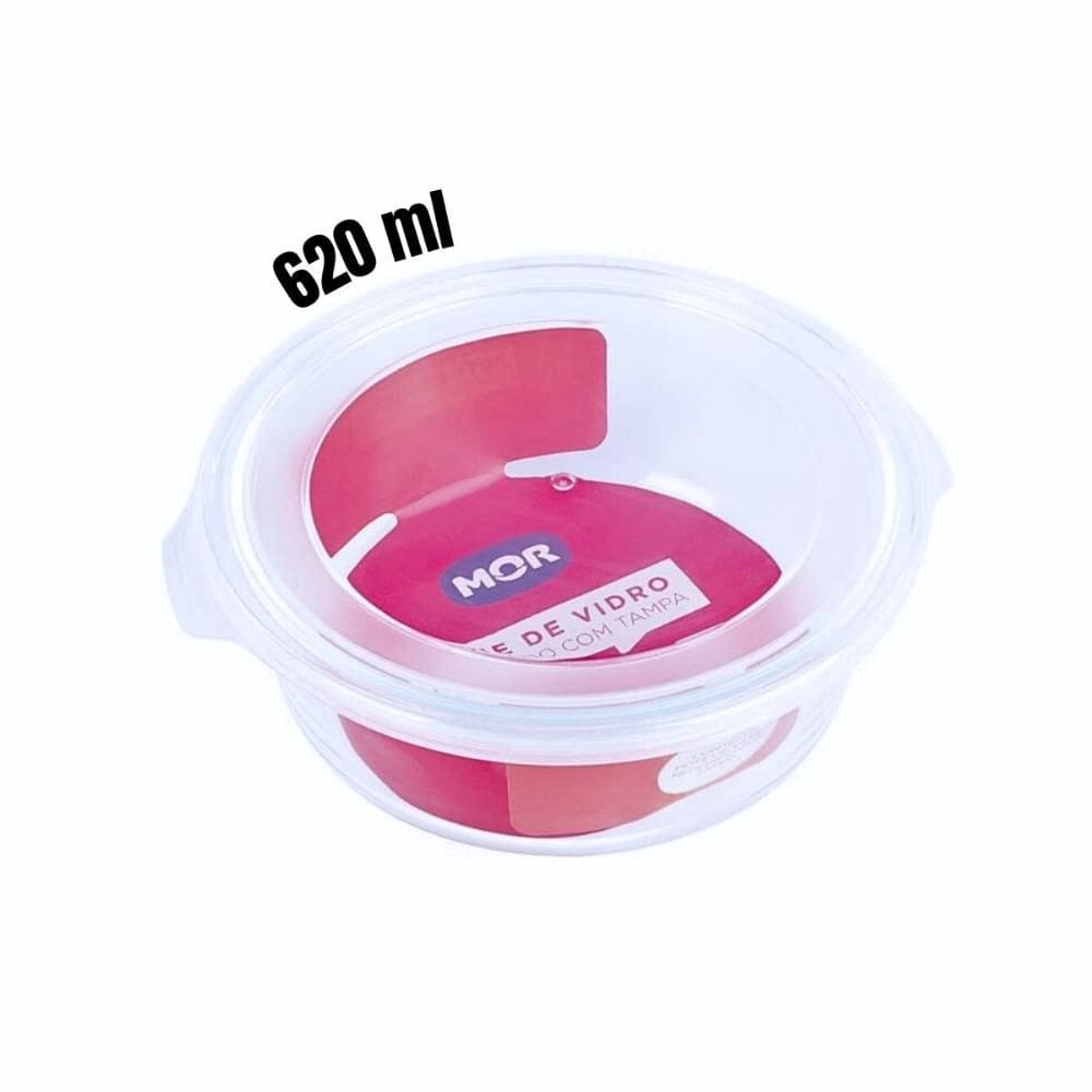Pote Hermético Marmita de Vidro Redondo 620ml Mor
