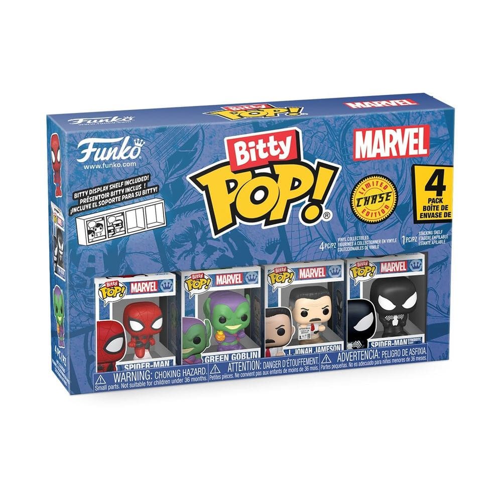 Funko Pop! Pacote com 4 minibonecos Bitty Spider-Man de 2,2 cm