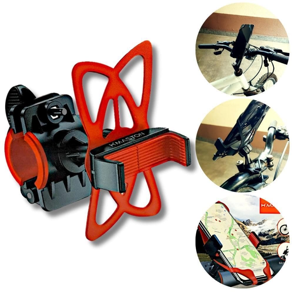 Suporte Celular Bike Universal 360º - ABS+Silicone - 2-3,4